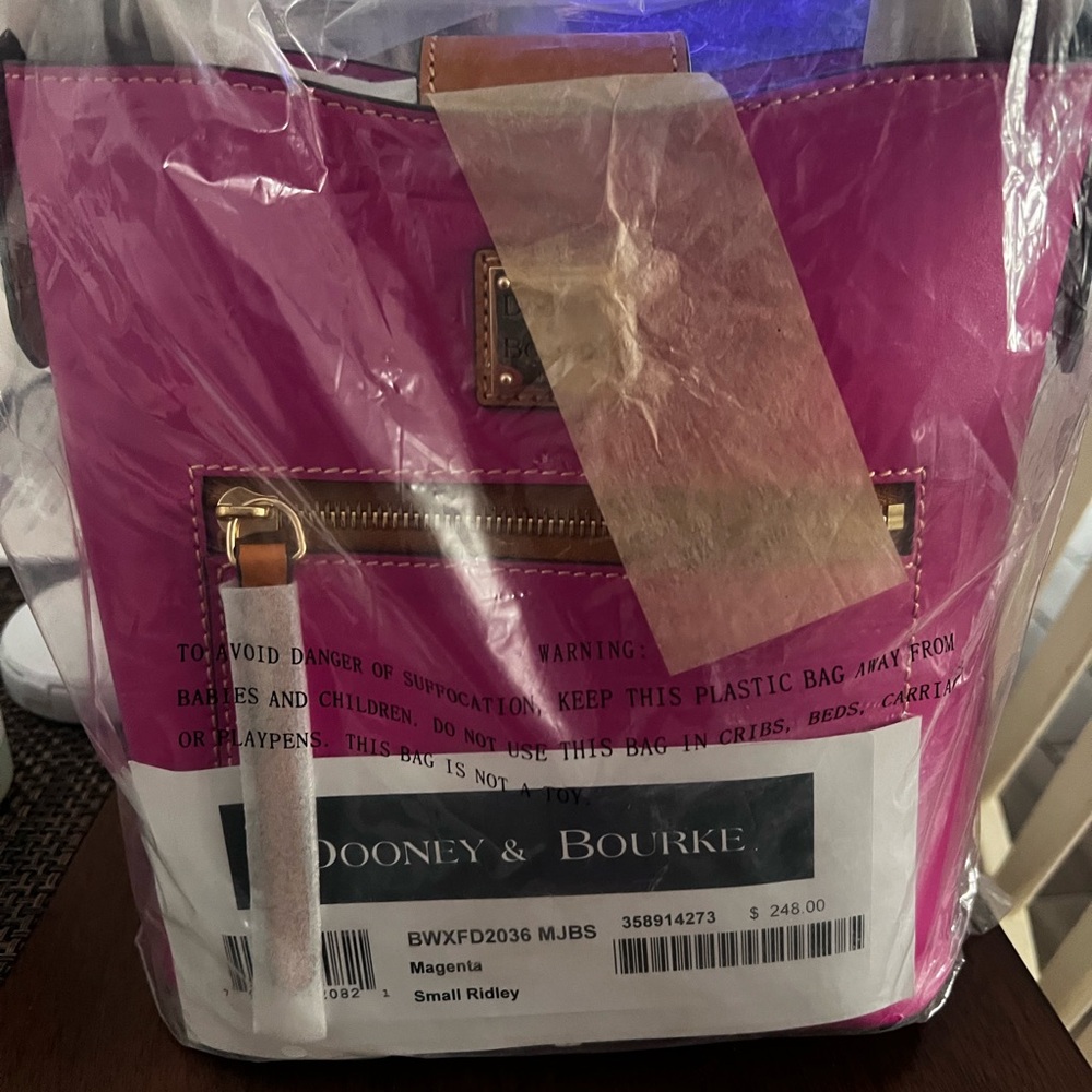 Dooney & Bourke Magenta Small Ridley Bag